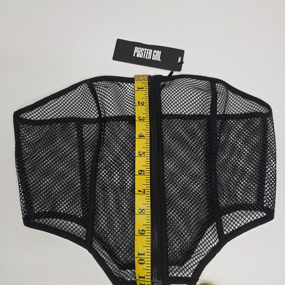 Dollskill Poster Grl How Do I Mesh Corset Top Black Sheer Size Small Bustier - Picture 5 of 8